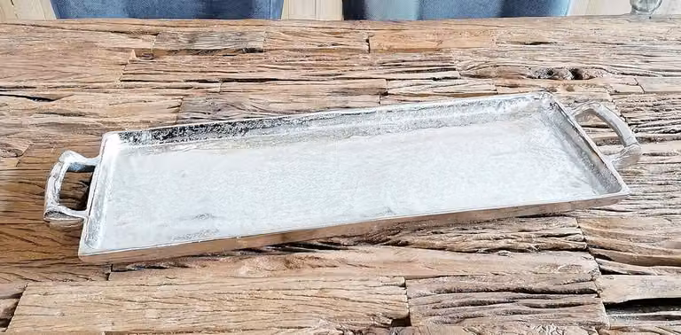 Luxe Aluminium Dienblad Zilver met Handvatten