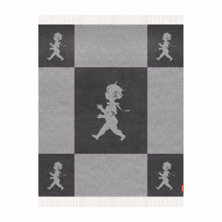 Solstickan Design plaid van merinowol in antracietgrijs, 130 x 170 cm