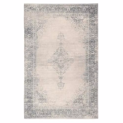 TESSO LIVING Kelim Tapijt Crème - Laagpolig Vintage Vloerkleed van Gerecycled Katoen en Polyester - B/D: 120 x 160 cm