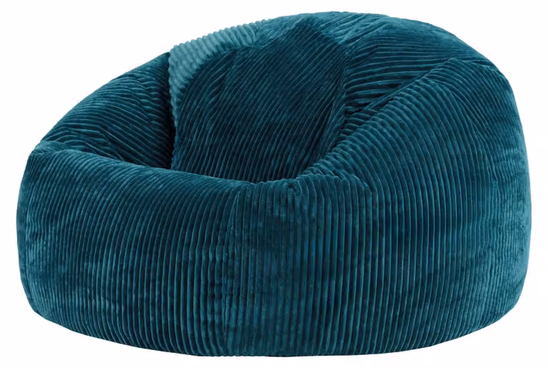 Icon Kingston XXL zitzak met vulling, corduroy, blauwgroen