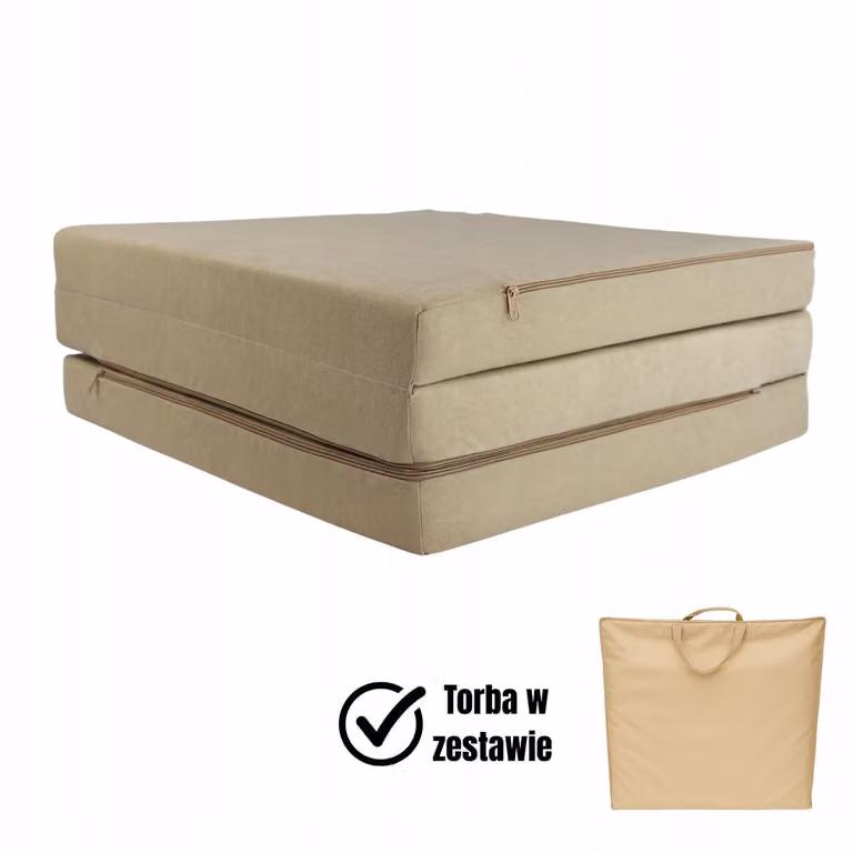 Opvouwbaar Kampeermatras - Breedte: 60 cm, Lengte: 195 cm, Hoogte: 9 cm