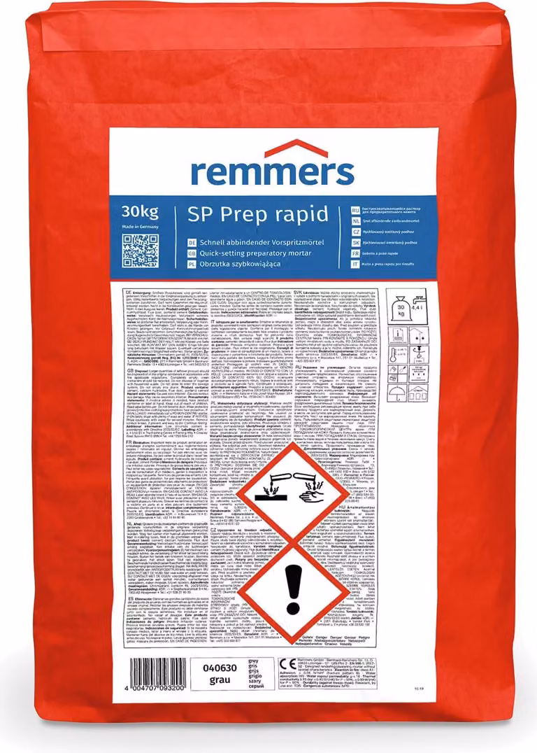 Remmers Vorspritzmörtel SP Prep snelwerkende mortel, 30 kg