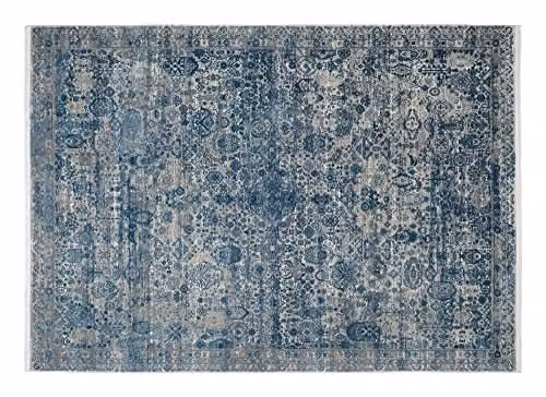 OCI Colour TADI tapijt COL01 beige en blauw met franjes B: 240 cm, D: 300 cm