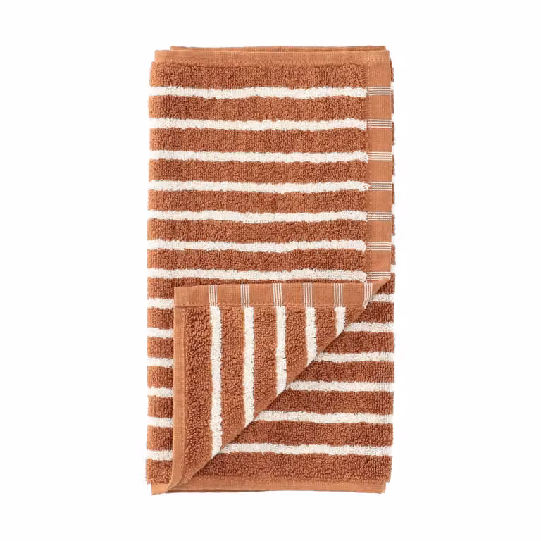 Scandi Living Drift handdoek Bruin-wit 30 x 50 cm