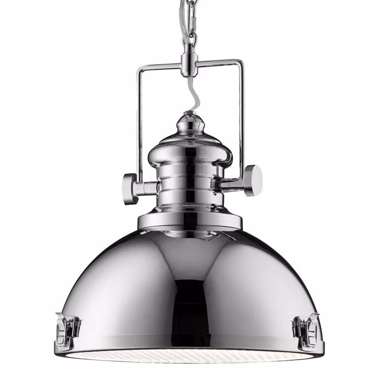 Searchlight Chrome Industriële Hanglamp Ø 31cm - 2297CC