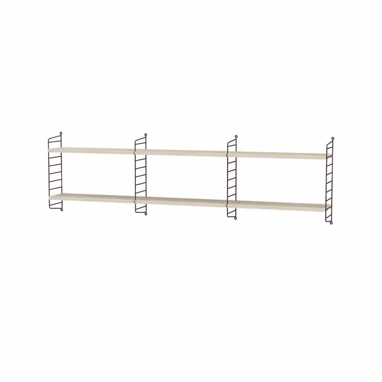 String slaapkamercombinatie essenhout & zwart - Combinatie E