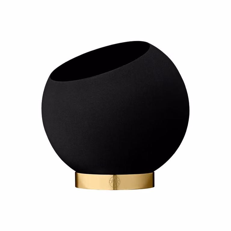 AYTM Globe bloempot zwart Ø17 cm