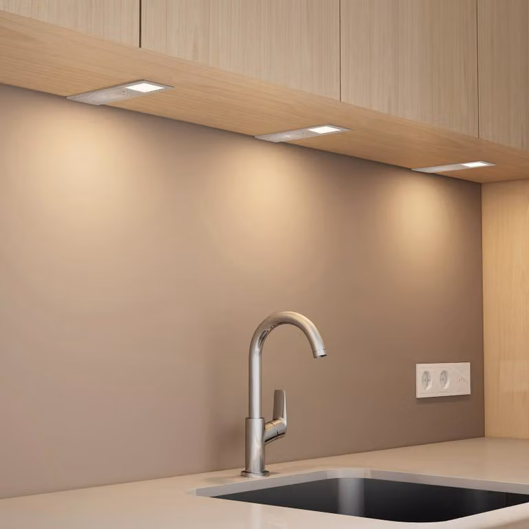 Arcchio LED meubelverlichting Nortra, set van 3, grijs/zilver, dimbaar, aluminium/metaal, modern
