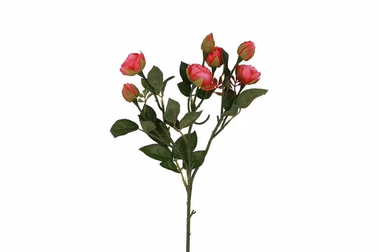 Countryfield zijden bloem Rosa tros Shakira donkerroze 35 cm