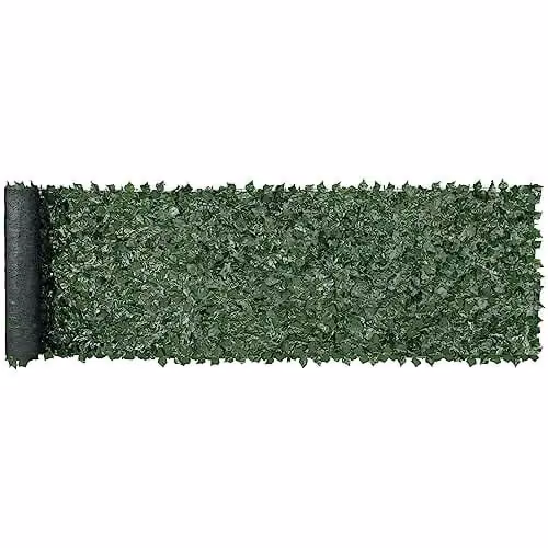 VEVOR Kunstmatige groene klimop privacy scherm met gaasachterkant en versterkte verbinding, B: 99 cm, H: 401 cm