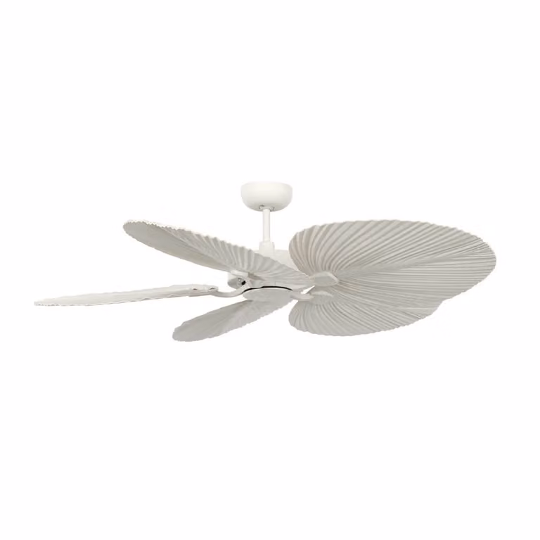 Beacon Bali plafondventilator in Indonesische stijl - Hout - Bruin/Wit - Ø 132 cm