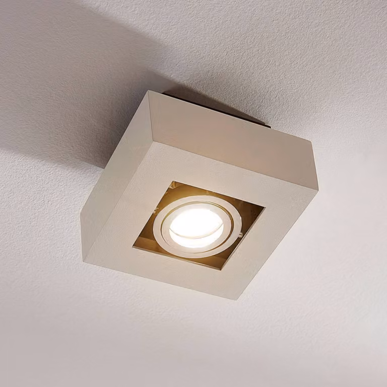 Arcchio Vince moderne plafondspot, wit/chroom, aluminium, dimbaar, GU10