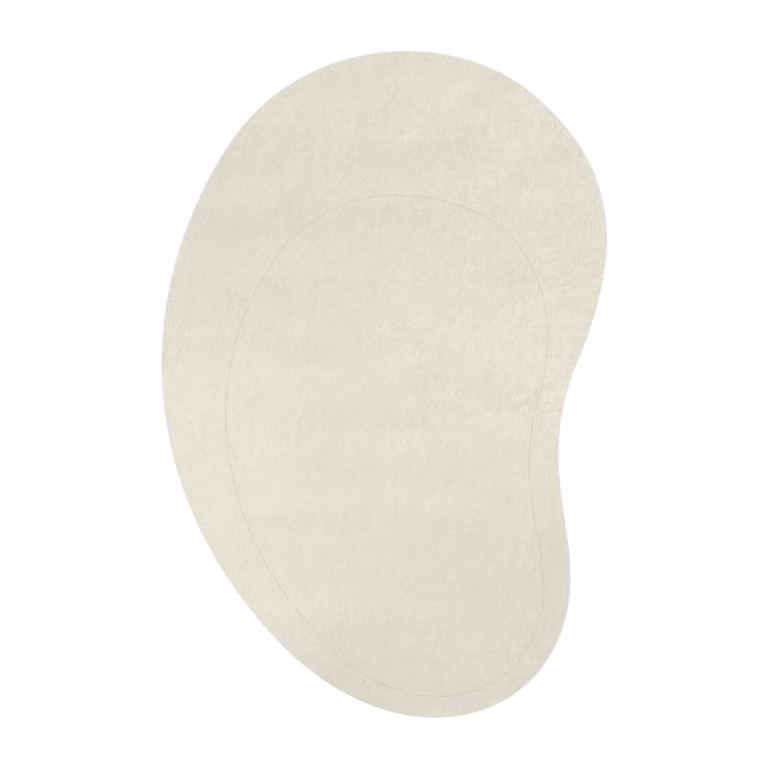 Layered Residue wollen vloerkleed Bone White B: 270 cm, D: 180 cm
