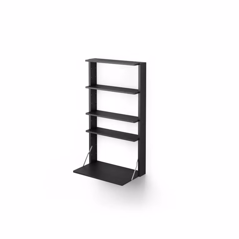 Massproductions Gridlock M1-A4-0-D wandrek met bureau in Black stained Ash