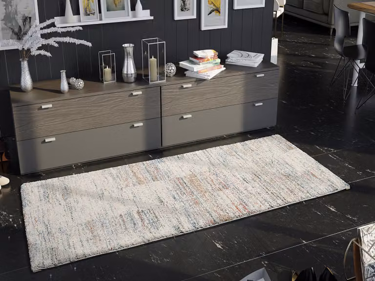 home24 Loper Moss Line Mat beige 80 x 200 cm