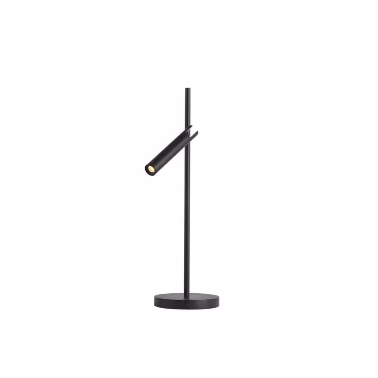 Moderne Lyora LED bureaulamp in zwart aluminium voor home office