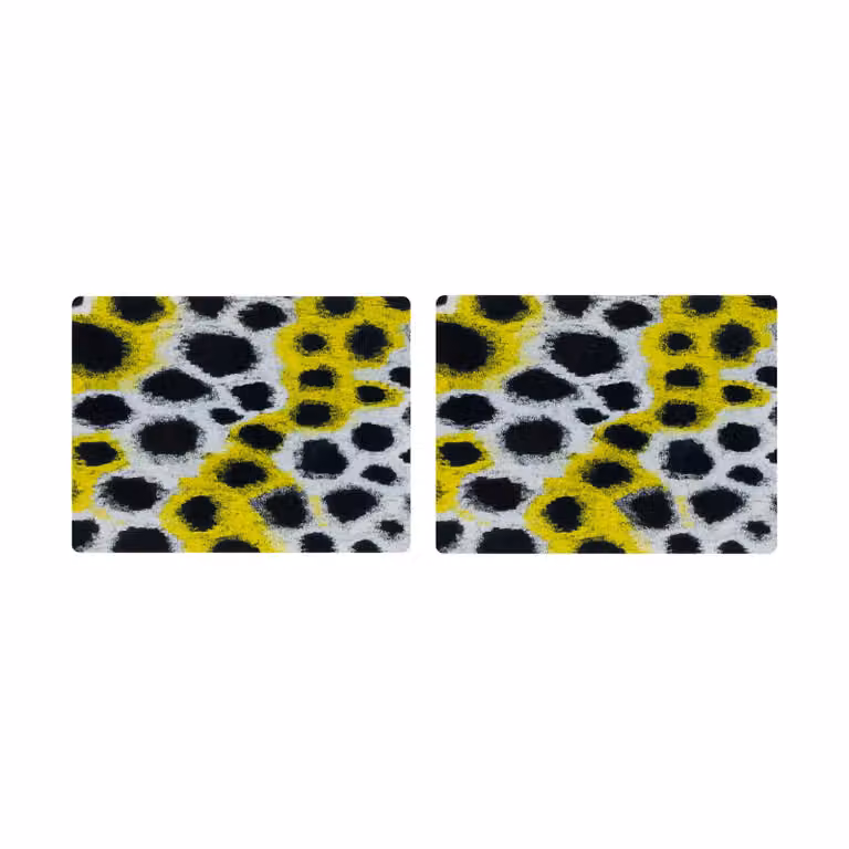 Hem Monster placemat 2-pack Wit-geel-zwart 30 x 40 cm