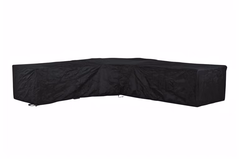 Outdoor Cover loungesethoes XL-vorm zwart polyester B: 270 cm, D: 270 cm, H: 70 cm