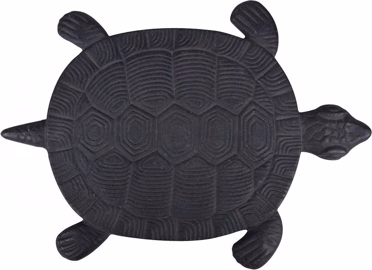 Bruine tuinplaten met schildpadmotief - Terrastegels voor tuin decoratie - 32 x 23 cm