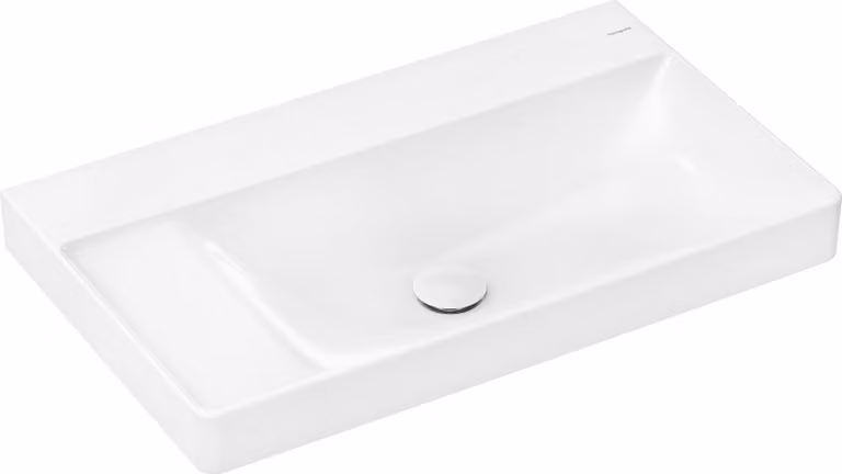 Hansgrohe Xelu Q wastafel met opbergruimte en afvoerplug, wit, B: 80 cm, D: 48 cm