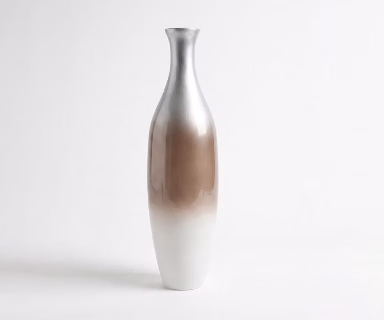 DELIFE Vaas Nuvia Handgemaakt Glas Mokka Opal B: 23 cm, D: 23 cm, H: 86 cm