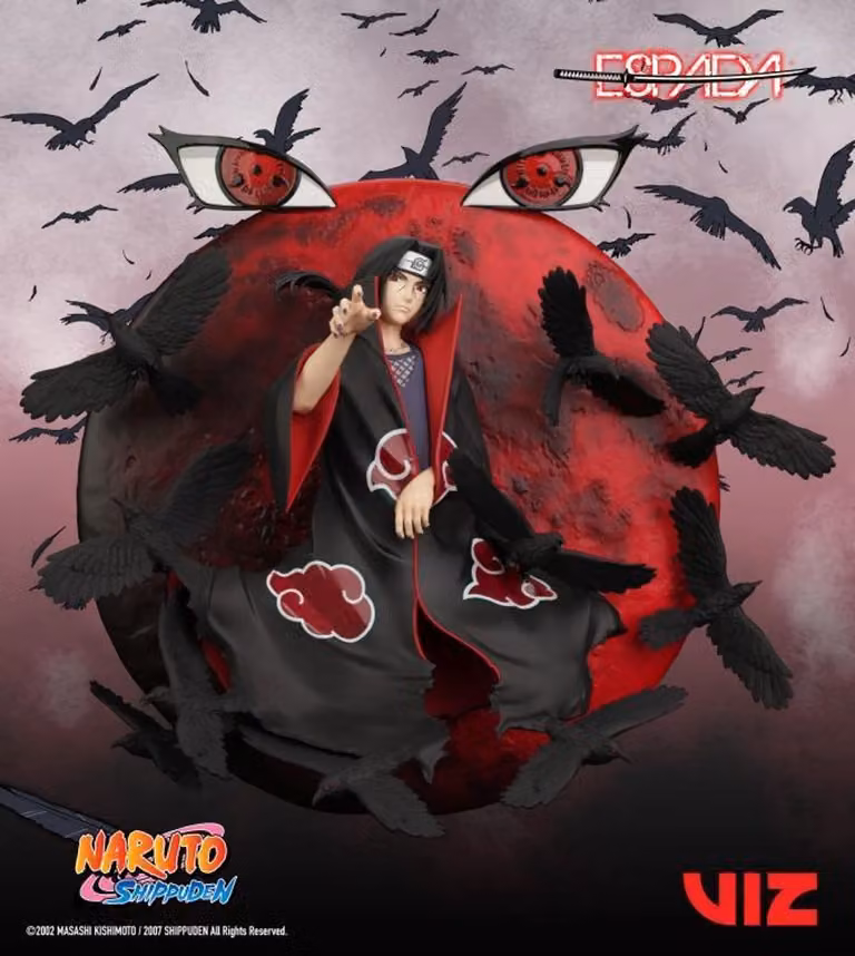 Naruto Shippuden Itachi Uchiha Wandbeeld voor aan de muur 25 cm