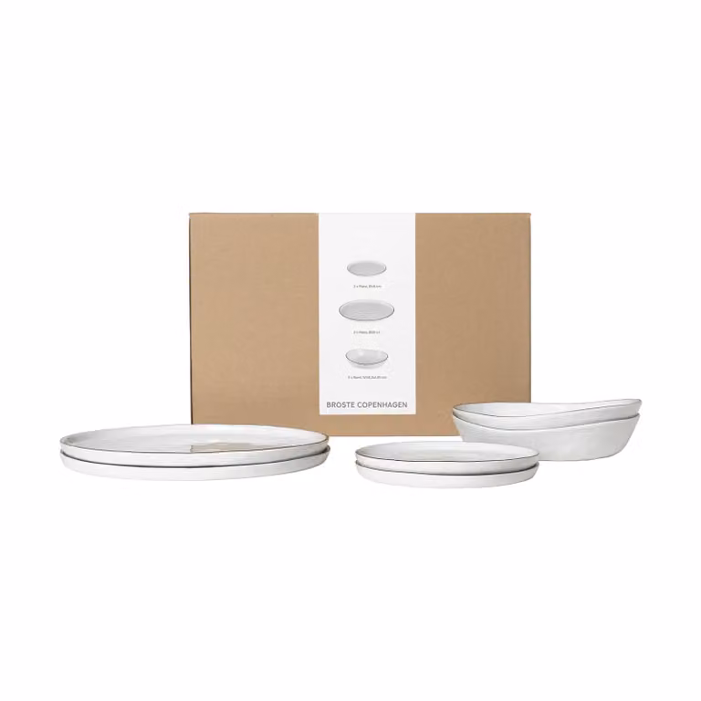 Broste Copenhagen Nordisch Zout diner set voor twee personen, 6-delig