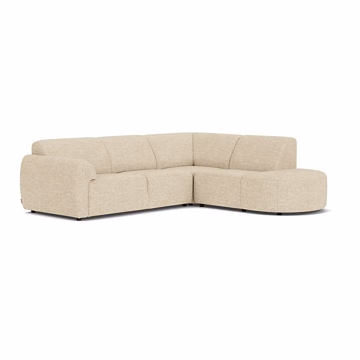 Prominent Hoekbank Lima - Beige - Stof - Modern - L-vormig - Rechts
