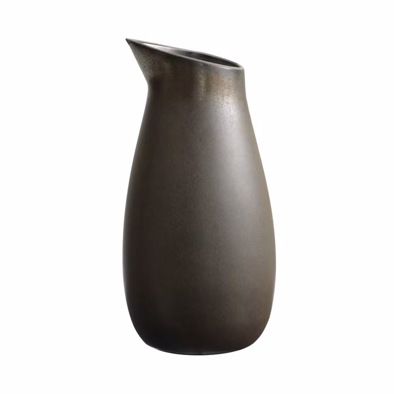 Aida Raw karaf van ongeglazuurd aardewerk, 1,2 l, Metallic brown