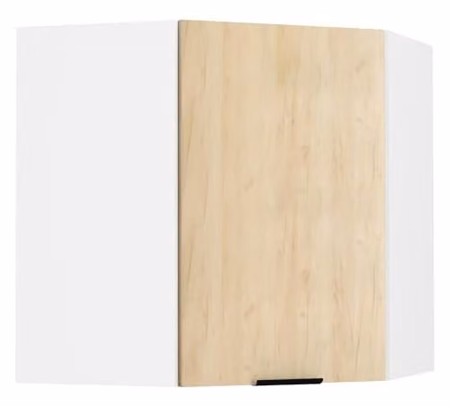 VCM Keukenhangkast wit en eikenhout, modern ontwerp met 1 deur en 2 vakken, B/D/H: 57 x 57 x 60 cm