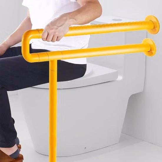 Famanu Veiligheidsbeugel voor toilet - Wandmontabele toiletsteun met antislipoppervlak - Draagvermogen tot 150 kg