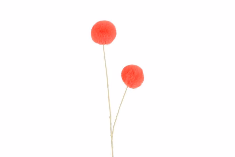 Countryfield zijden bloem Pom Pom oranje 75 cm