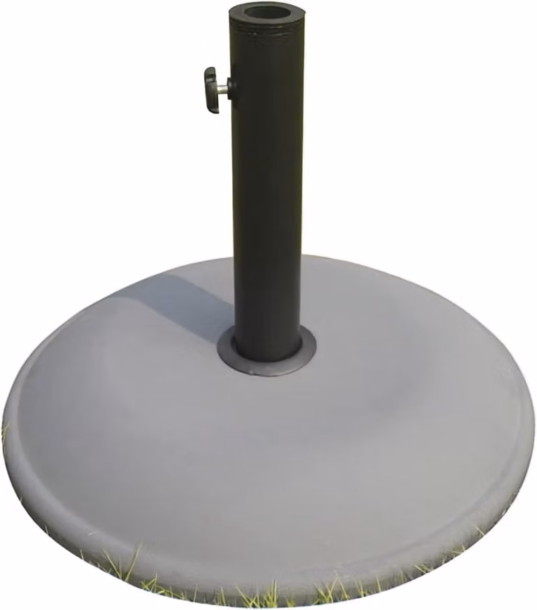Parasolstandaard cement grijs - Zware parasolvoet voor terras - 16 kg - 400 mm diameter
