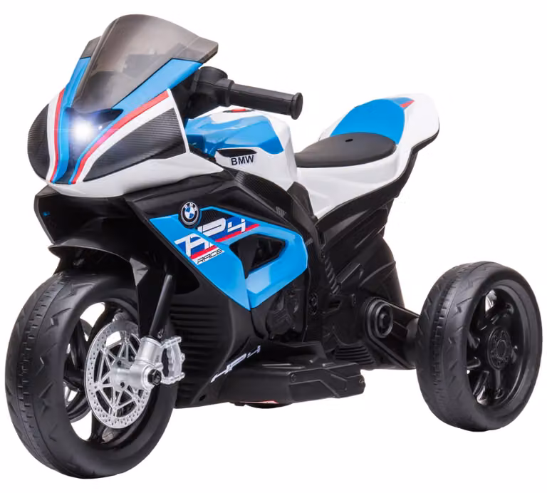 HOMCOM Elektrische kinderfiets en driewieler voor kinderen vanaf 18 maanden, blauw