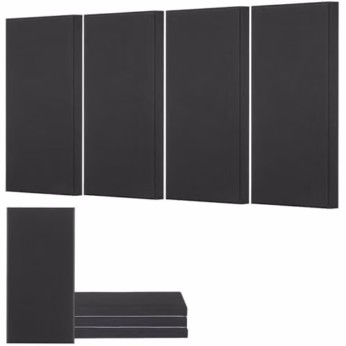 VEVOR Akoestische panelen van glasvezel, 4 stuks, zwart, B/D/H: 60 x 30 x 5 cm
