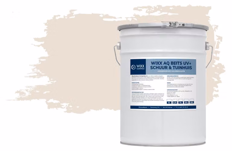 Wixx Coatings AQ Schuur en Tuinhuis Beits UV+ RAL 9001 Crèmewit - 2,5L