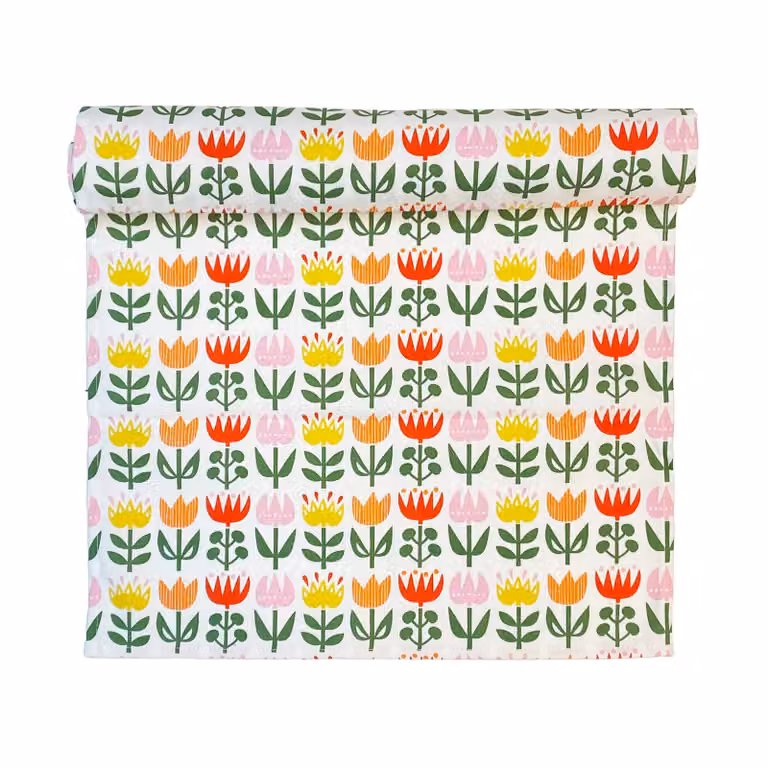 Klippan Yllefabrik Tulip tafelloper Multi 45 x 150 cm