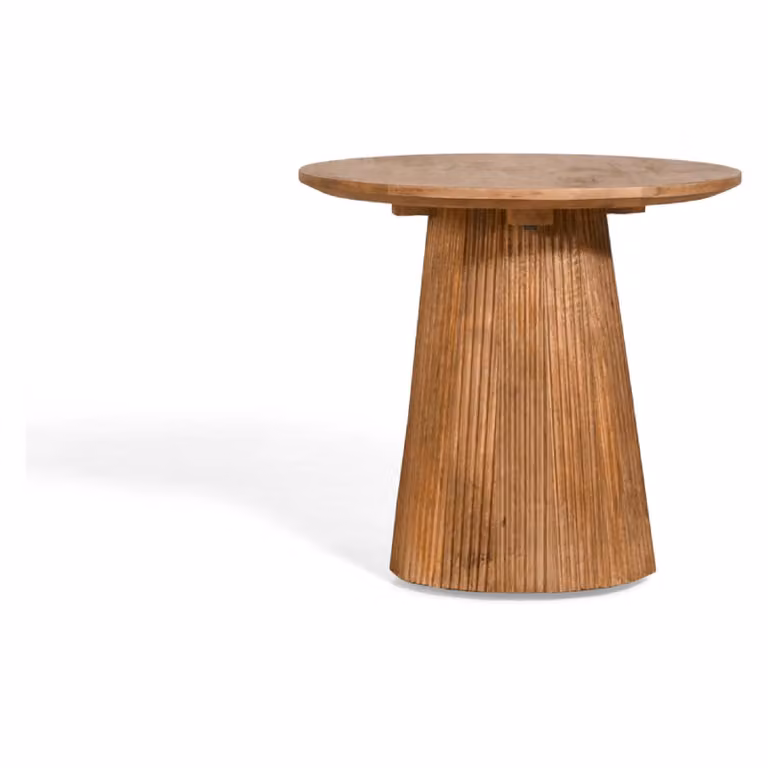 Nest of Nora Bijzettafel Nala - Mangohout - Lichtbruin - Ø 50 cm