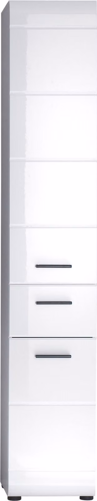 Trendteam Badkamerkast met lade, wit decor/wit hoogglans, B: 31 cm, D: 30 cm, H: 182 cm
