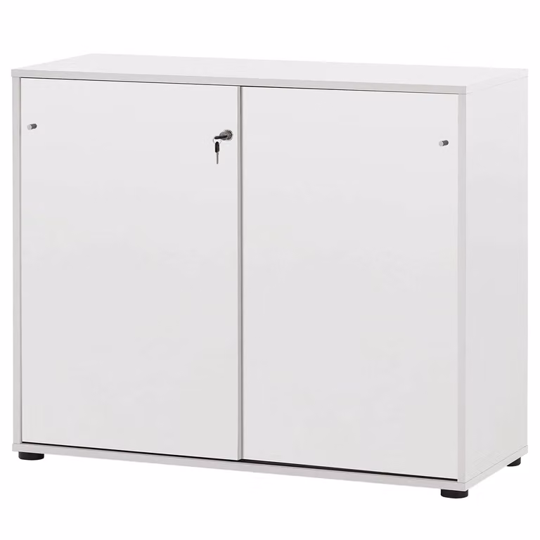 home24 Dossierkast Serie 400 U 1000 wit/wit, B/D/H: 100 x 41 x 84 cm