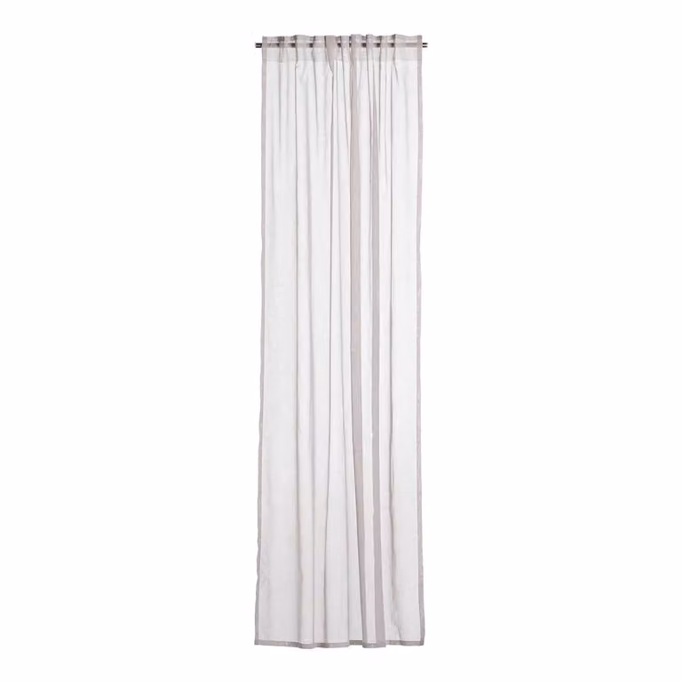 home24 Lusgordijn Peru Grijs/Platinagrijs B: 140 cm, H: 245 cm