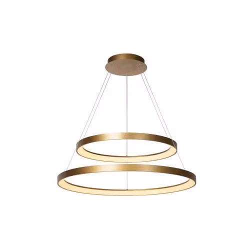 Lucide VIDAL LED hanglamp - Mat goud/messing - Ø 78 cm - Dimbare warm witte verlichting