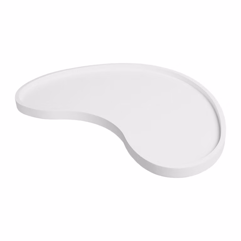 QUVIO Organische Houten Tray Wit 45 x 24 cm