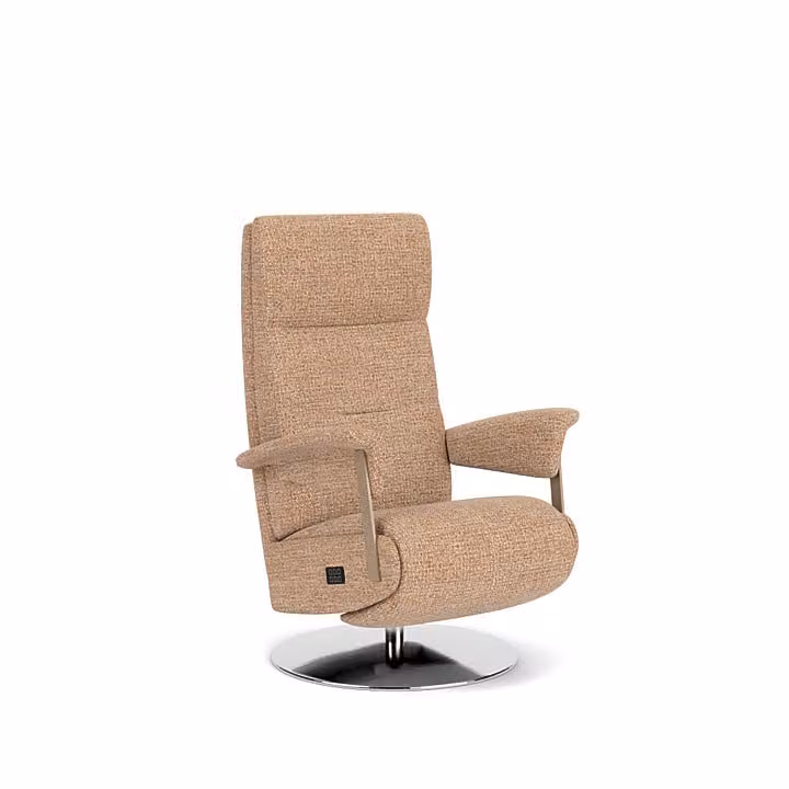 Prominent Sta-op-stoel Civitella - Oranje/Beige - Stof
