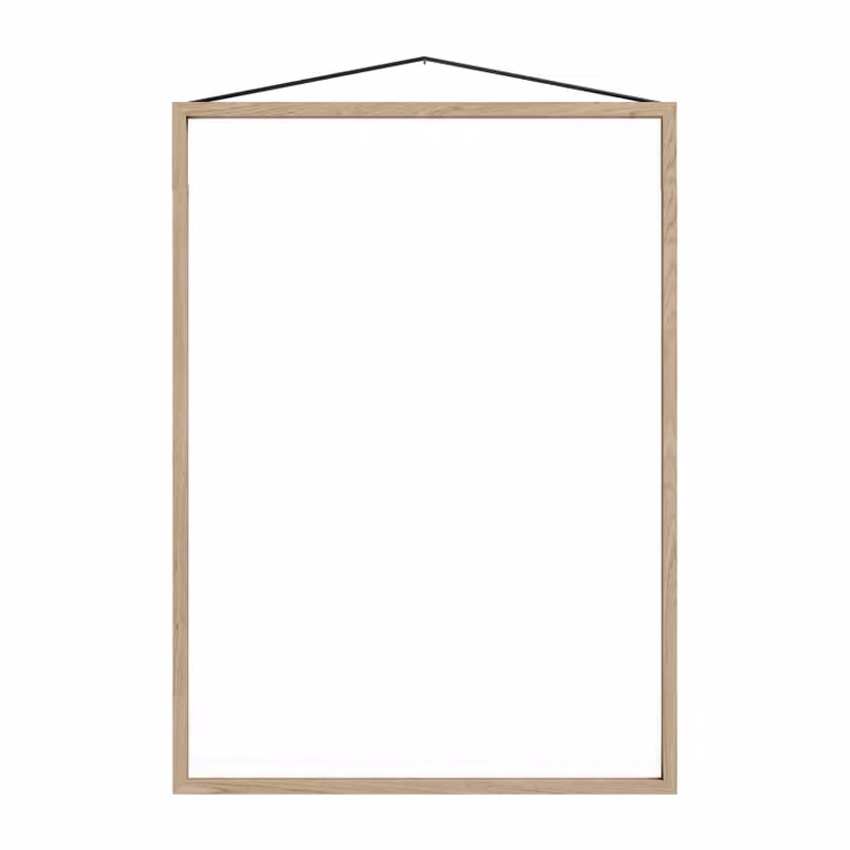 MOEBE Eikenhouten Lijst met Transparant Glas en Zwart Frame, 50 x 70 cm