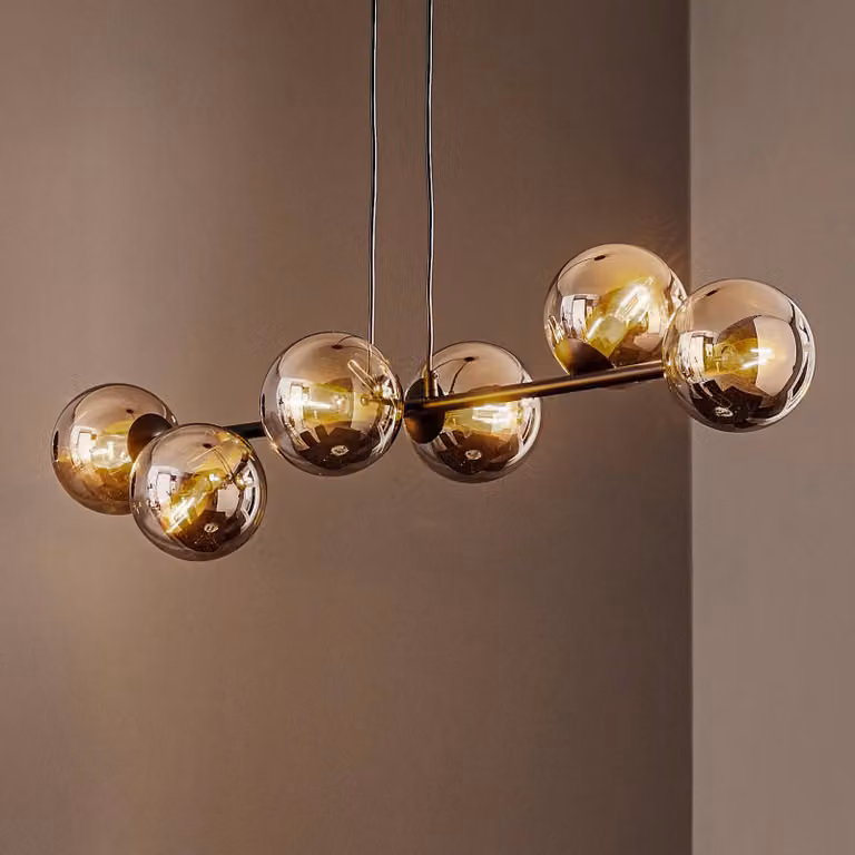 Emibig Lighting Hanglamp Glassy, Modern, Zwart, Glas, Dimbaar, voor Woon- of Eetkamer