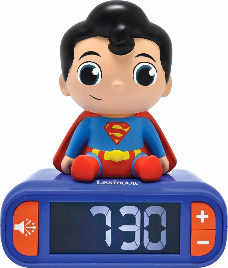 Lexibook Superman LED nachtlampje met wekker en geluidseffecten