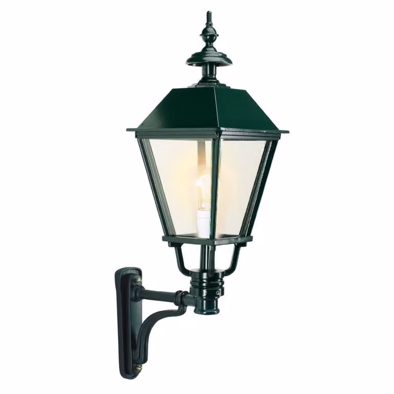 Nostalgische muurlamp Eemnes van KS Verlichting in groen en zwart