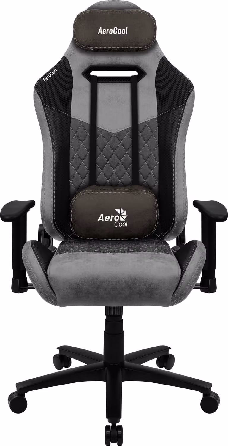 Aerocool AC280 DUKE Gaming Stoel met Alcantara-look, Asgrijs