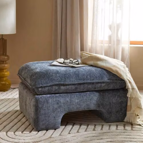 NOUS Living hocker Woodstock soft body met stoffen bekleding